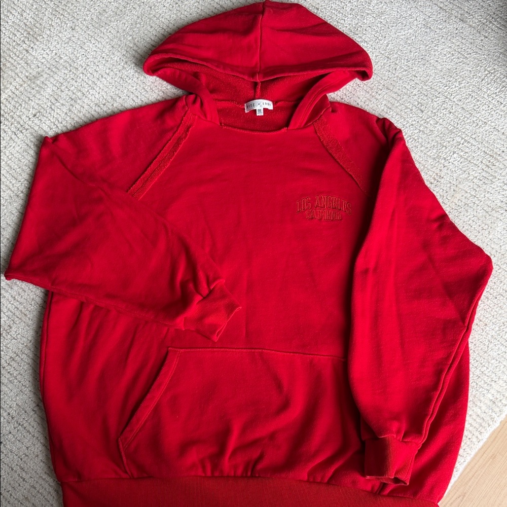 Los Angeles California Red Hoodie Hooded Sweatshirt